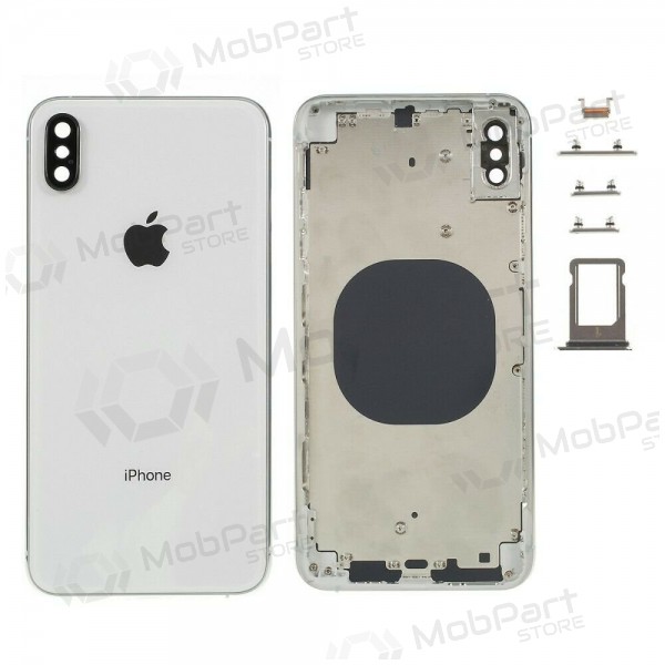 Tapa trasera de batería para Apple iPhone XS - plateada (blanca) completa