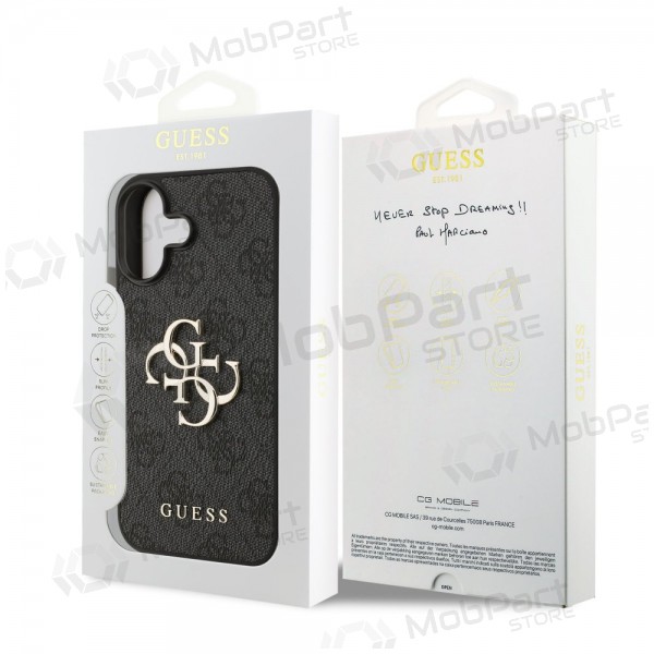 Funda para Apple iPhone 17 - Guess PU 4G Metal Logo (gris)
