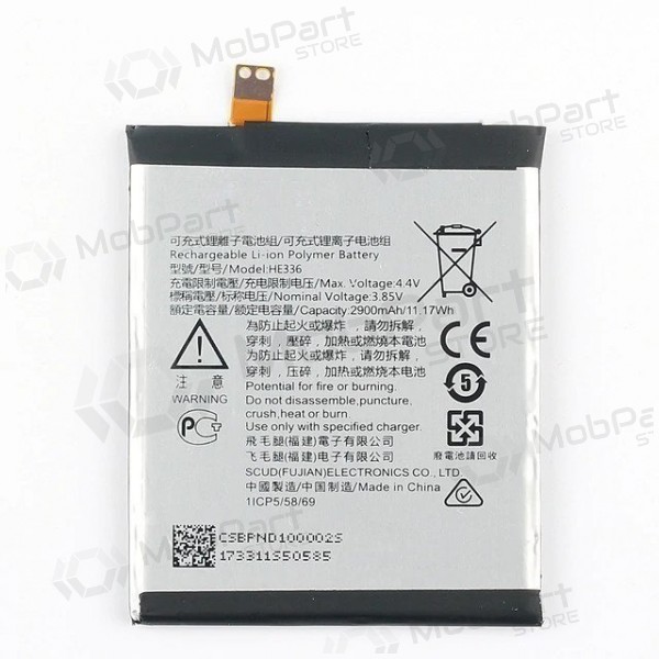 Nokia 3.1 / 5.1 bateria / acumulador (TA-1063 / 1075 HE336) (2900mAh)