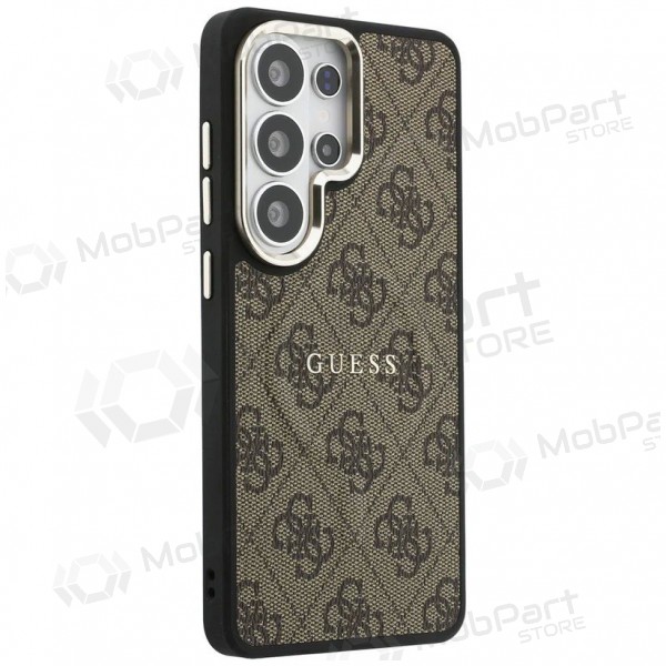 Funda para Samsung Galaxy S26 Ultra - Guess PU Leather 4G Gold Frame Magnetic (marrón)