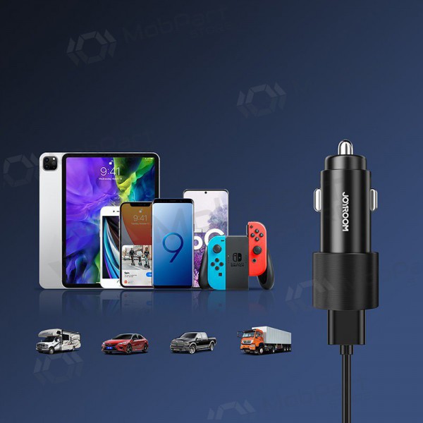 Cargador automobilinis Joyroom JR-CL10 LED 2xUSB 24W (negro)