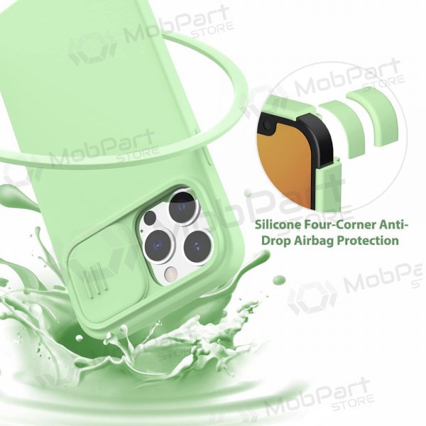 Apple iPhone 15 Pro funda „Nillkin Silicone“ (verde claro) Apple iPhone 15 Pro funda „Nillkin Silicone“ (verde claro)