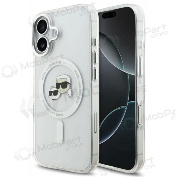 Funda para Apple iPhone 17 - Karl Lagerfeld IML K&CH Heads Metal Frame MagSafe (transparente)