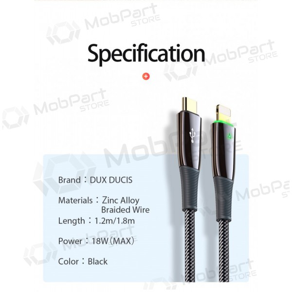 Cable Dux Ducis K-IV PD Type-C - Lightning 1.2m