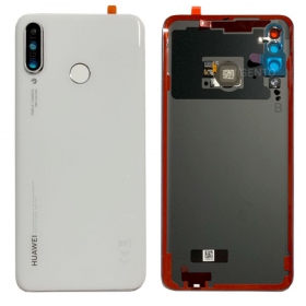 Huawei P30 Lite / P30 Lite New Edition 2020 48MP tapa trasera de la batería blanco (Pearl White) (usada grade B, original)