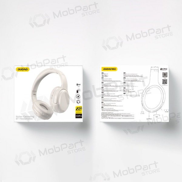 Auriculares inalámbricos con micrófono Dudao X22Pro Bluetooth USB-C blancos