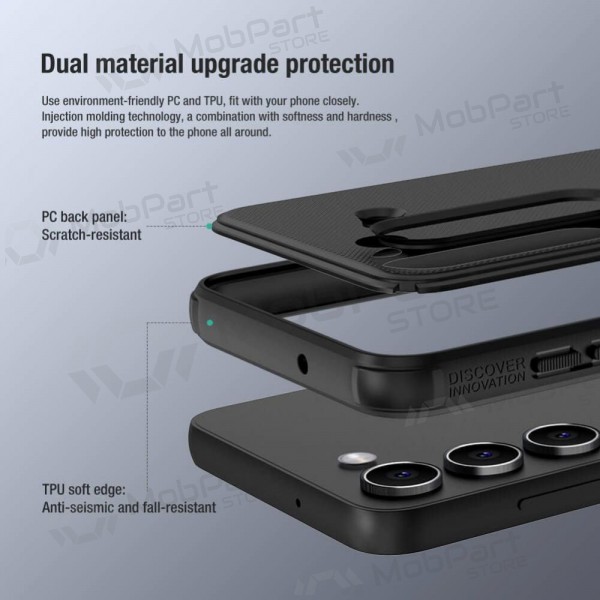 Samsung Galaxy A14 4G funda „Nillkin Frosted Shield“ (negro)