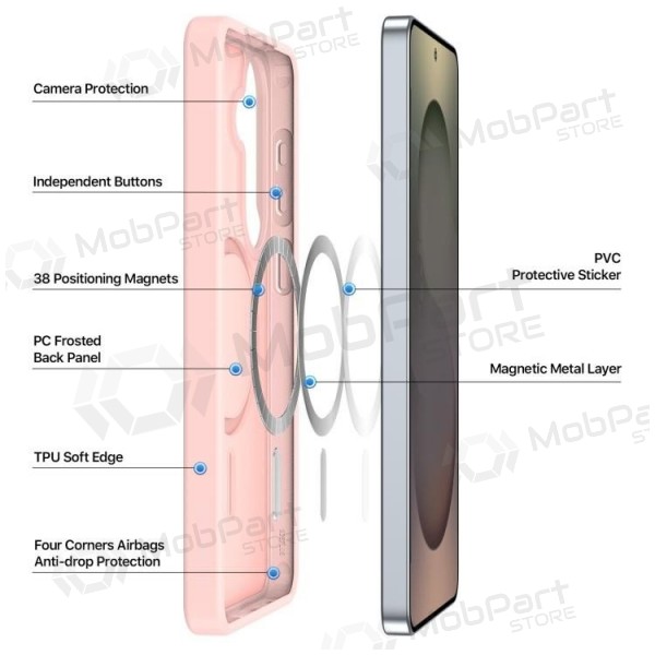 Funda para Samsung Galaxy S26 - Dux Ducis Yind MagSafe (rosa)