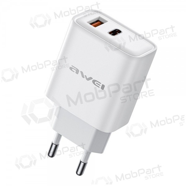 Cargador Awei PD81-EU USB-A/USB-C blanco