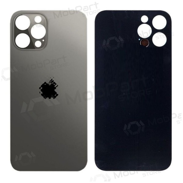 Apple iPhone 12 Pro Max tapa trasera de la batería (negro) (bigger hole for camera) Apple iPhone 12 Pro Max tapa trasera de la batería (negro) (bigger hole for camera)