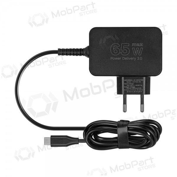 Cargador universal para portátiles Kruger&Matz 65W negro