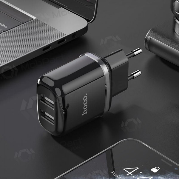 Cargador Hoco N4 x 2 USB  jungtimis (2.4A) (negro)