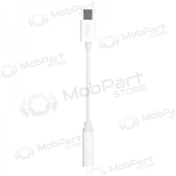 Adaptador de audio Dudao L16CPro USB-C a 3.5 mm blanco