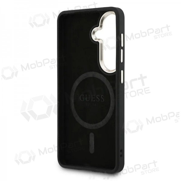 Funda para Samsung Galaxy S26 - Guess PU Leather 4G Gold Frame Magnetic (negra)