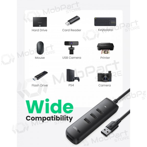 USB šakotuvas Ugreen CM416 USB-A 3.0 to 4xUSB-A 3.0 (10915) negro