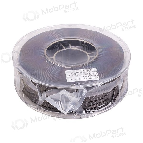 3D spausdinimo plastikas TPU, 1.75mm, 1kg, negro