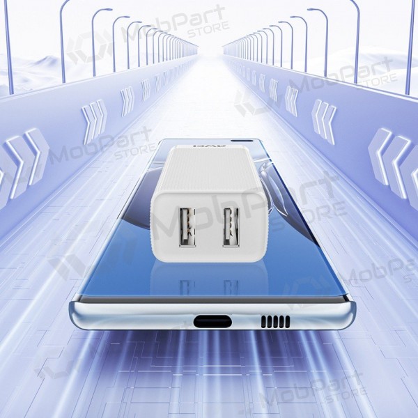 Cargador Awei C15-EU 2xUSB-A 10W blanco