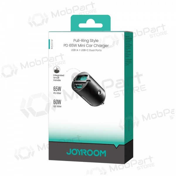 Cargador de coche Joyroom JR-CCN18 65 W USB-C + USB-A negro