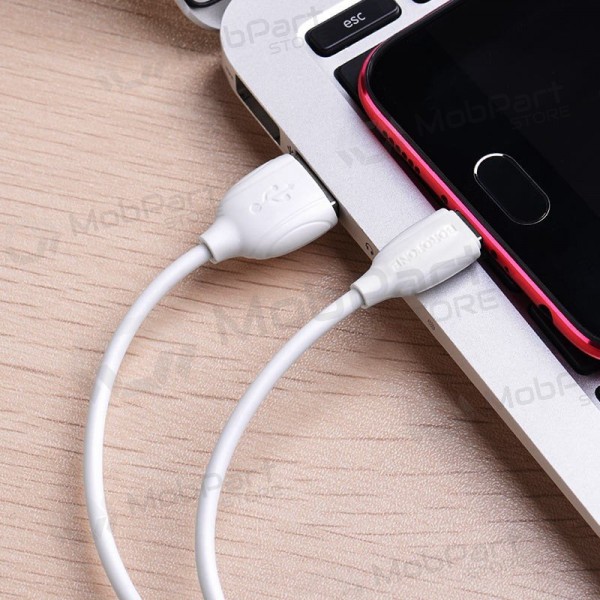 USB cable Borofone BX19 USB-A to MicroUSB 1.0m blanco