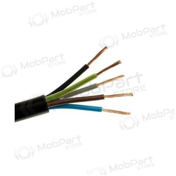 Cable flexible Elpar H05RR-F 5x1.5 mm² de cobre de goma 300/500V