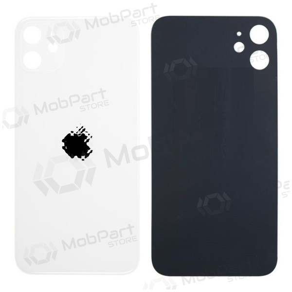 Apple iPhone 11 tapa trasera de la batería (blanco) (bigger hole for camera) Apple iPhone 11 tapa trasera de la batería (blanco) (bigger hole for camera)