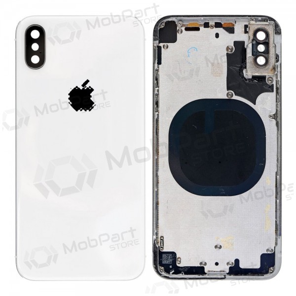Apple iPhone X tapa trasera de la batería (plata) (usada grade C, original)