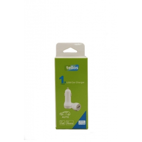Cargador de coche Tellos C109 USB 1A (blanco)