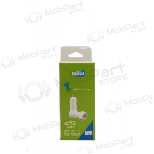 Cargador de coche Tellos C109 USB 1A (blanco)
