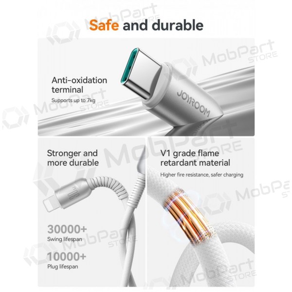 USB cable Joyroom S-A51 USB-C to Lightning 30W 1.2m gris