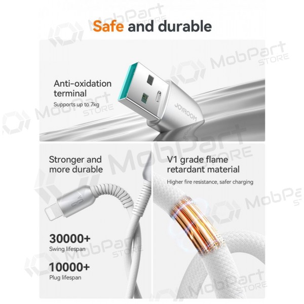 USB cable Joyroom S-A51 USB-A to Lightning 3A 1.2m gris