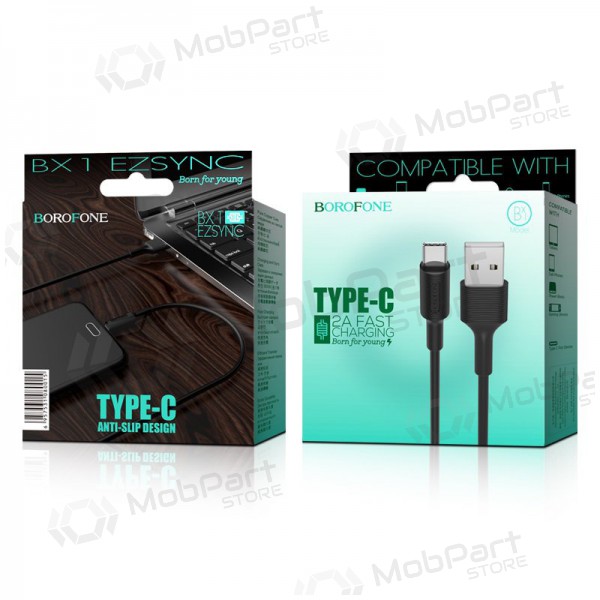 USB cable Borofone BX1 Type-C 1.0m (negro)
