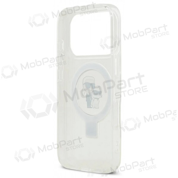 Funda para Apple iPhone 17 Pro Max - Karl Lagerfeld Ringstand Karl and Choupette MagSafe (transparente)