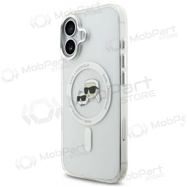 Funda para Apple iPhone 17 - Karl Lagerfeld IML K&CH Heads Metal Frame MagSafe (transparente)