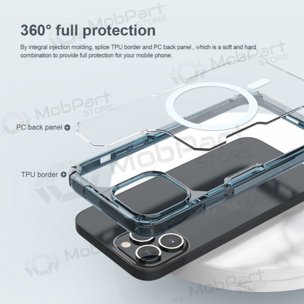 Apple iPhone 14 Plus funda „Nillkin Nature Magnetic“ (azul)