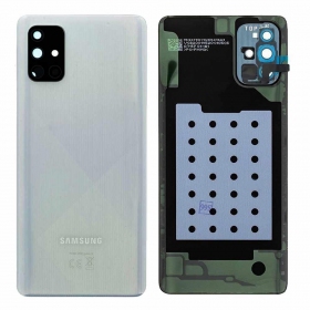 Samsung A715 Galaxy A71 2020 tapa trasera de la batería plata (Prism Crush Silver) (usada grade C, original)