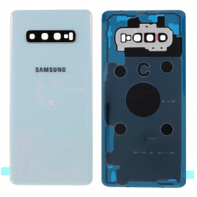 Samsung G975 Galaxy S10 Plus tapa trasera de la batería blanco (Prism White) (usada grade C, original)