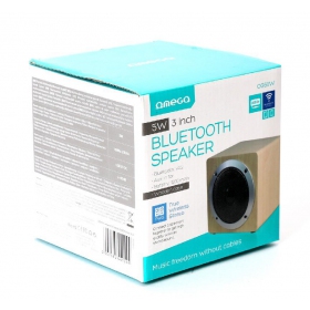 Bluetooth altavoz portátil OMEGA WOODEN OG60 (MicroSD, manos libres, AUX,FM) (marrón)
