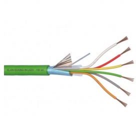 ELAN cable de seguridad apantallado sin halógenos 6x0.22 (verde)