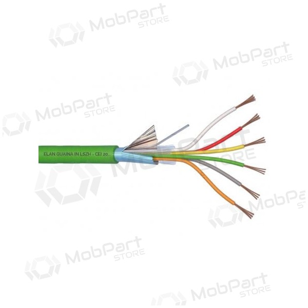 ELAN cable de seguridad apantallado sin halógenos 6x0.22 (verde)