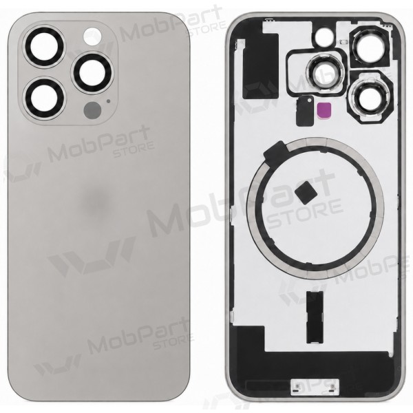 Funda trasera para Apple iPhone 16 Pro (gris) (Premium)