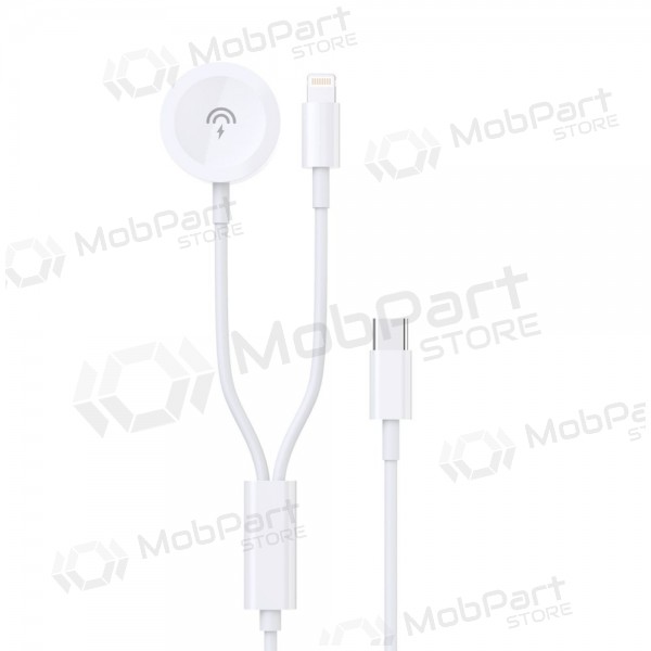Cable USB-C Dudao A12MAX-2in1 USB-C a iWatch / Lightning 1.2 m