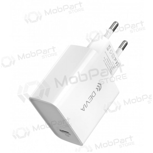 Cargador Devia Smart PD Quick Charge + MFI Type-C-Lightning (blanco)