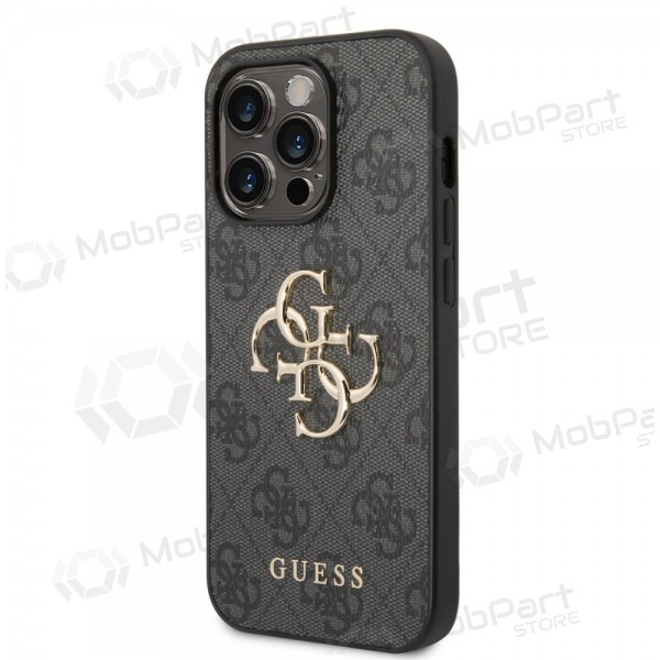 Funda para Apple iPhone 14 Pro - Guess PU 4G Metal Logo (gris)