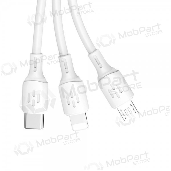 Cable USB Dudao L8A-3in1 USB-A a USB-C / Micro USB / Lightning 1.2 m 6A