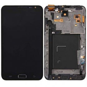 Samsung N7000 Galaxy Note pantalla (negro) (con un marco) (service pack) (original)