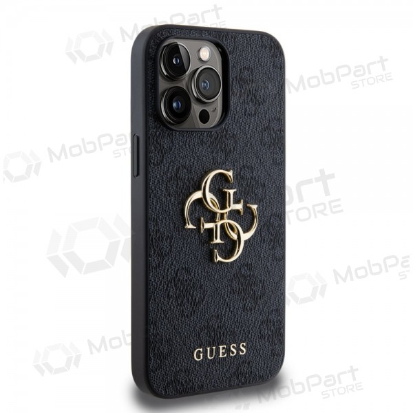 Funda para Apple iPhone 14 Pro Max -Guess PU 4G Metal Logo- (gris)