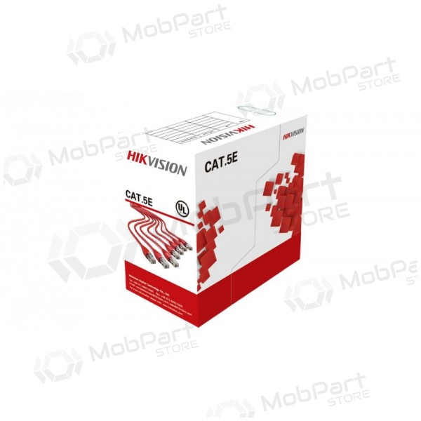 Cable de red Hikvision UTP Categoría 5E (conductor de 0.50mm, bobina de 305m) DS-1LN5E-S