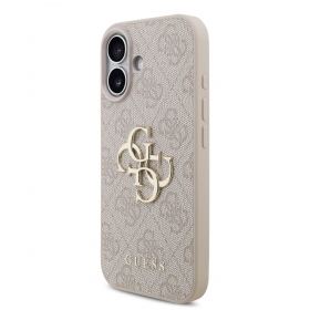 Funda para Apple iPhone 17 - Guess PU 4G Metal Logo (gris)