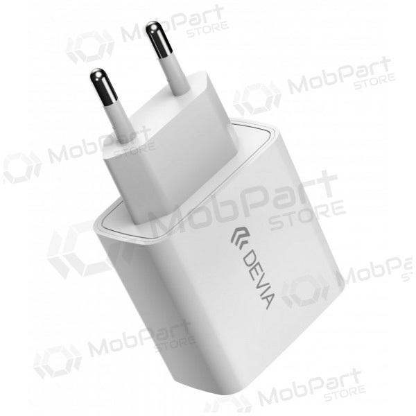 Cargador Devia Smart PD Quick Charge + MFI Type-C-Lightning (blanco)