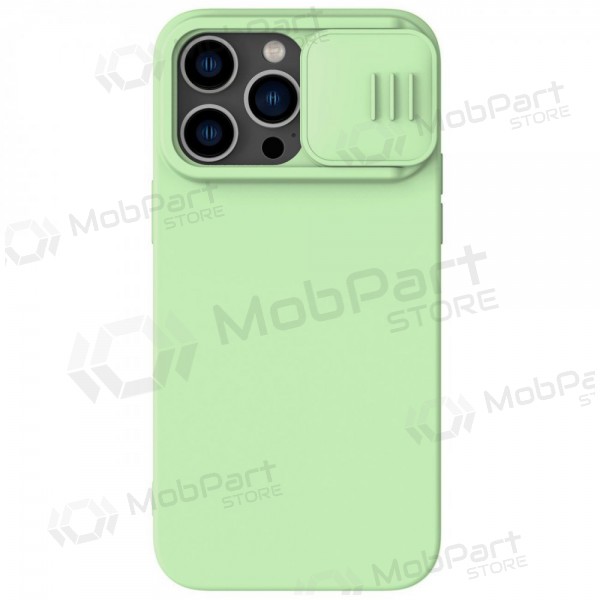 Apple iPhone 15 funda „Nillkin Silicone“ (verde claro)